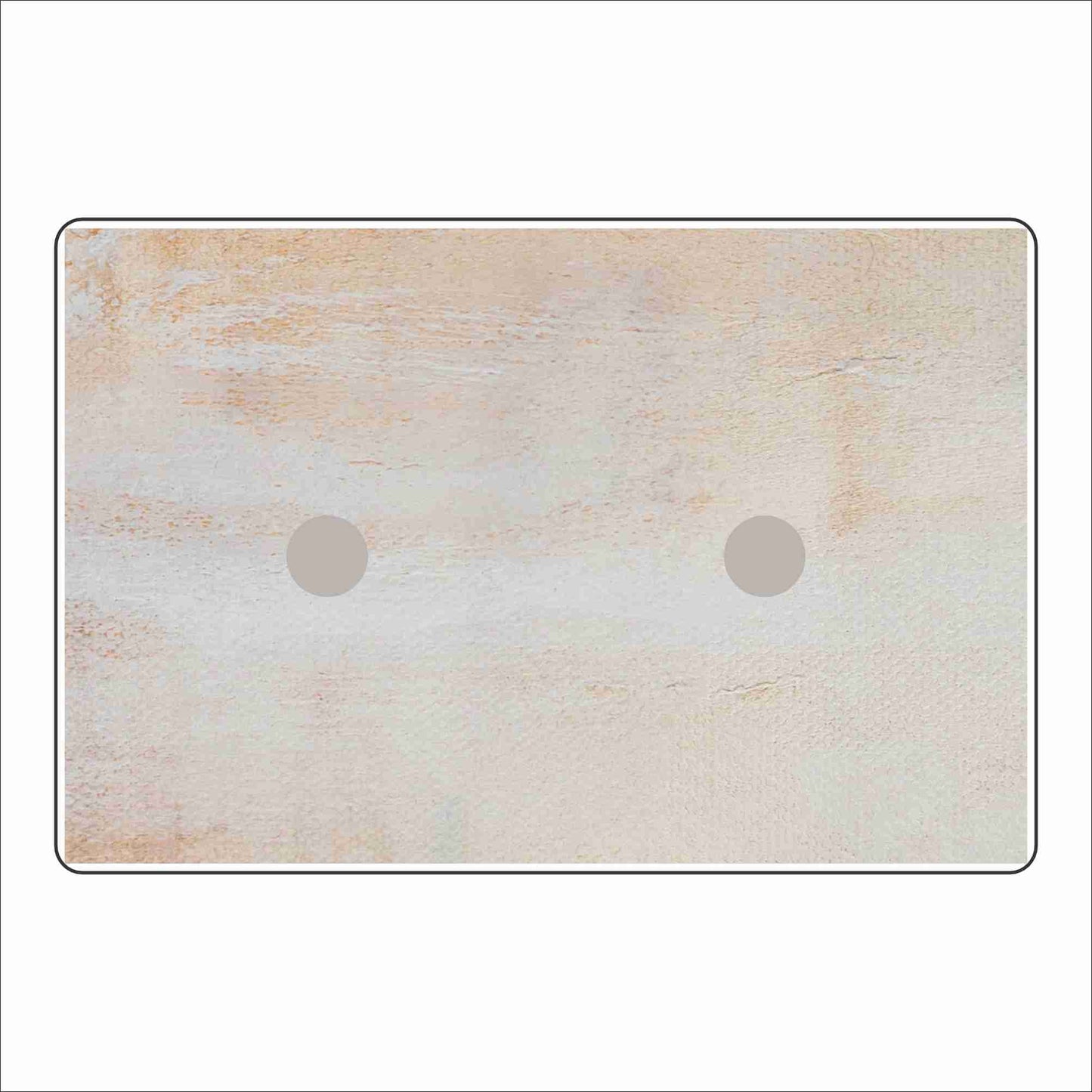 LFA-238 Neutral Double Charm Base | 4x6 | 0.75Acrylic Charm Base with Steel Discs