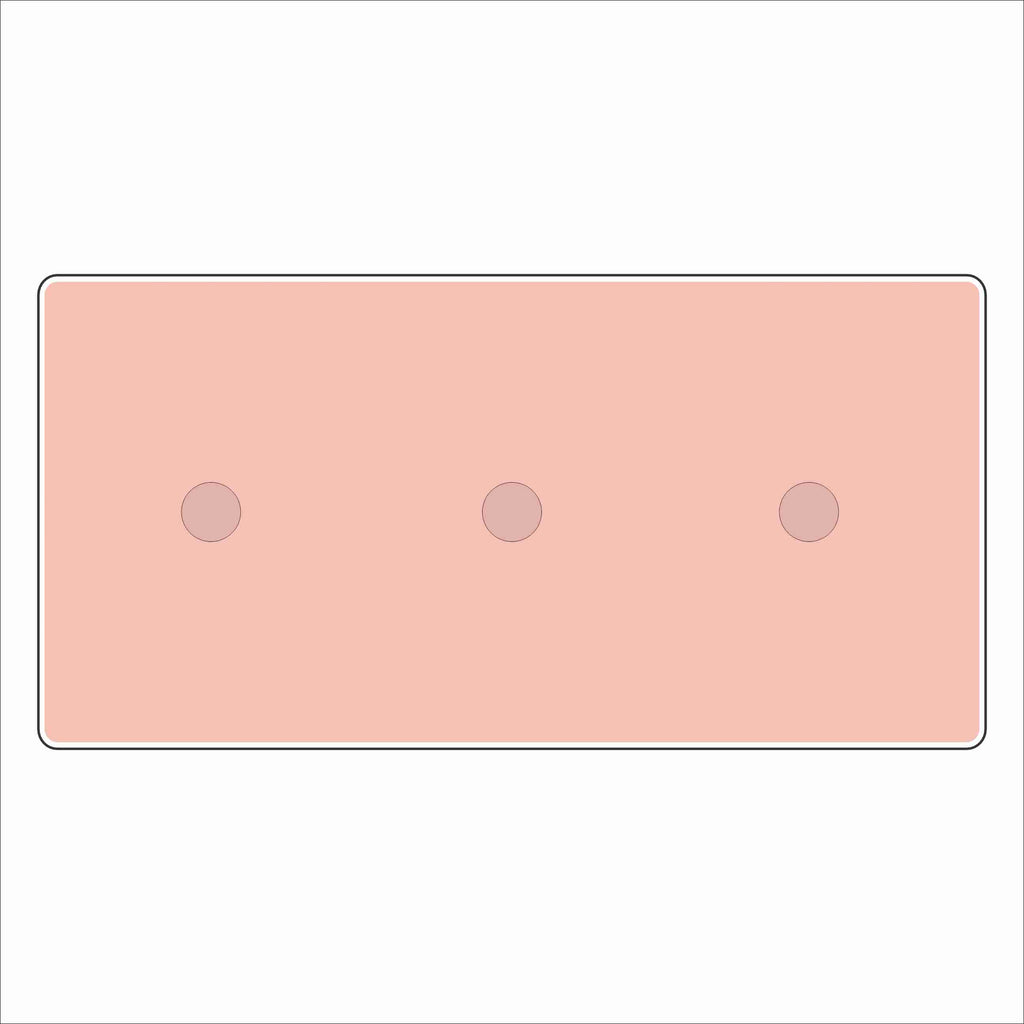LFA-240 Light Pink Triple Charm Base | 4x8 | 0.75Acrylic Charm Base with Steel Discs