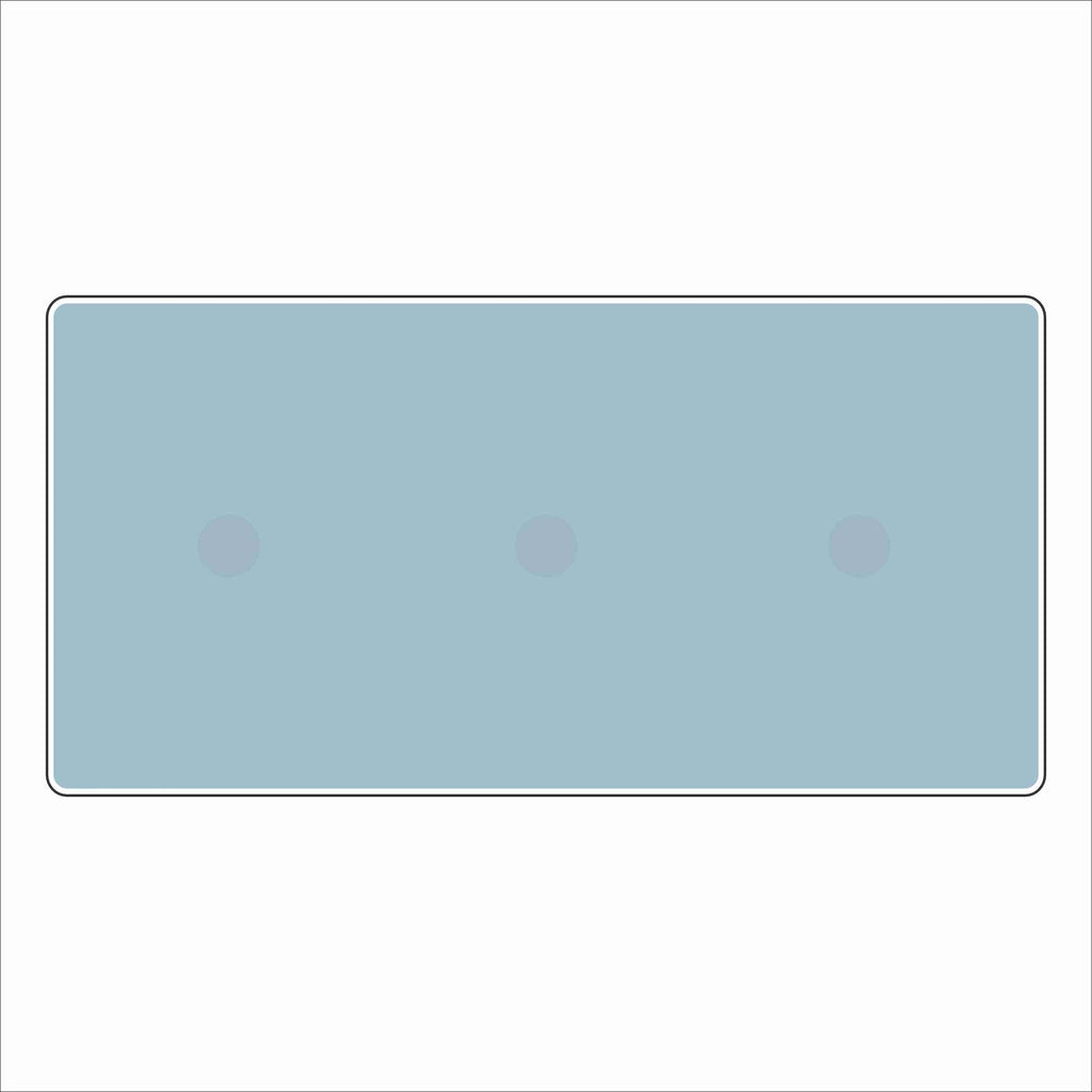 LFA-242 Light Blue Triple Charm Base | 4x8 | 0.75Acrylic Charm Base with Steel Discs