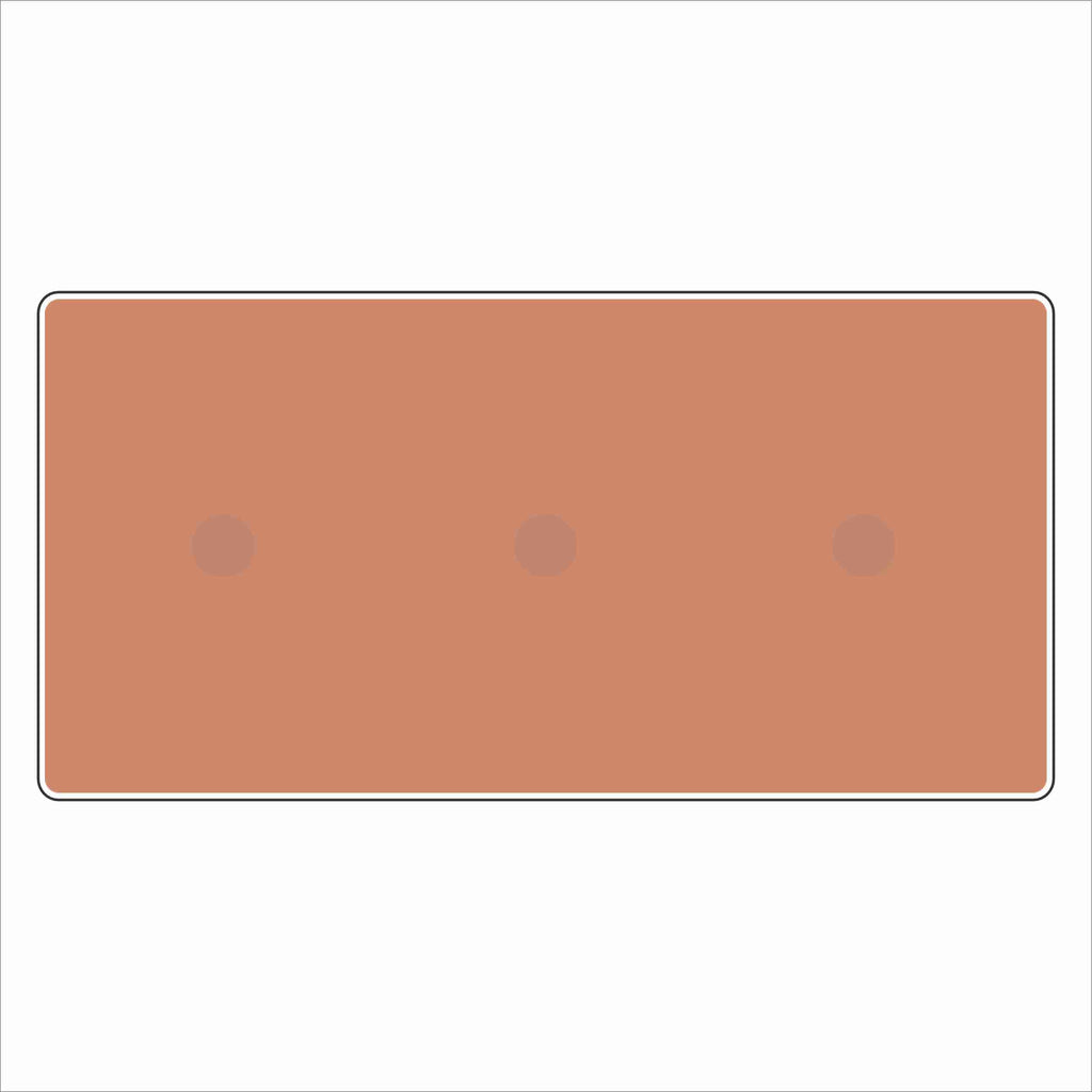 LFA-243 Coral Triple Charm Base | 4x8 | 0.75Acrylic Charm Base with Steel Discs