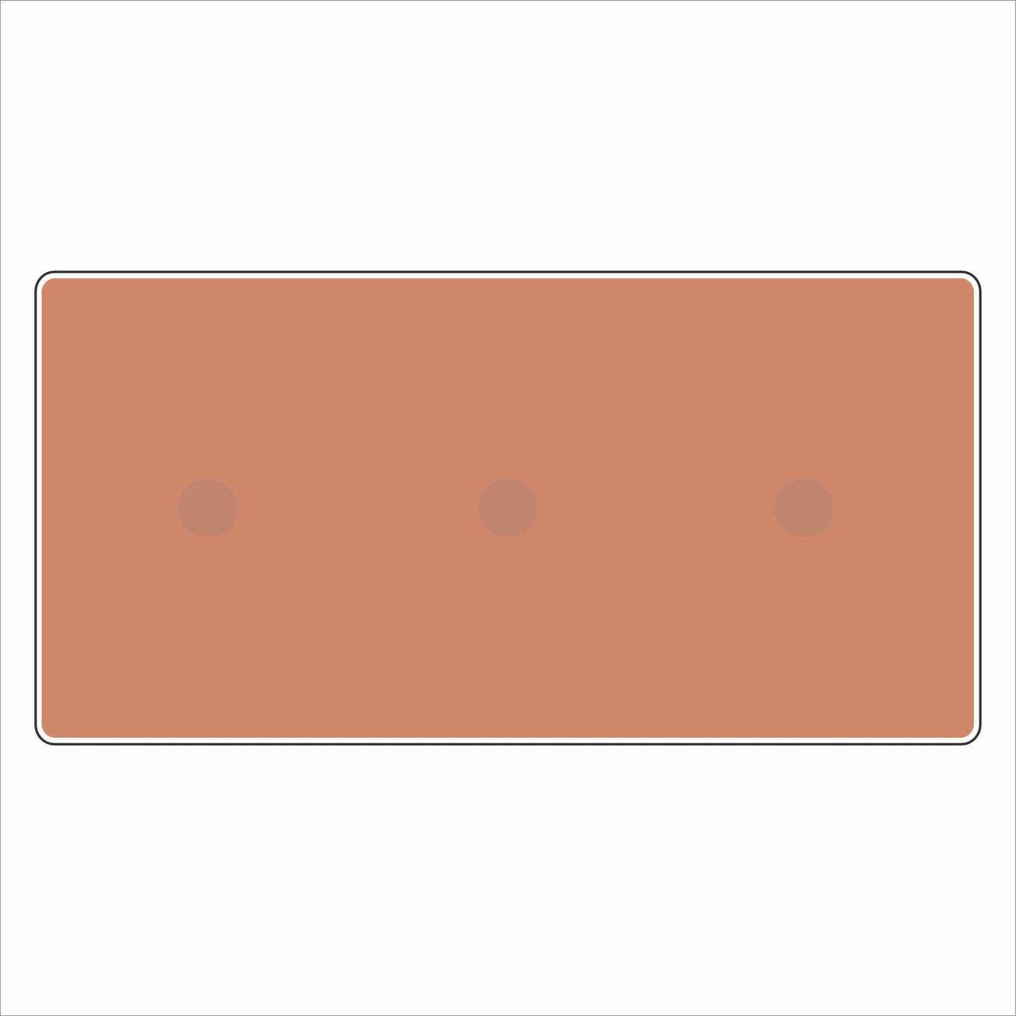 LFA-243 Coral Triple Charm Base | 4x8 | 0.75Acrylic Charm Base with Steel Discs