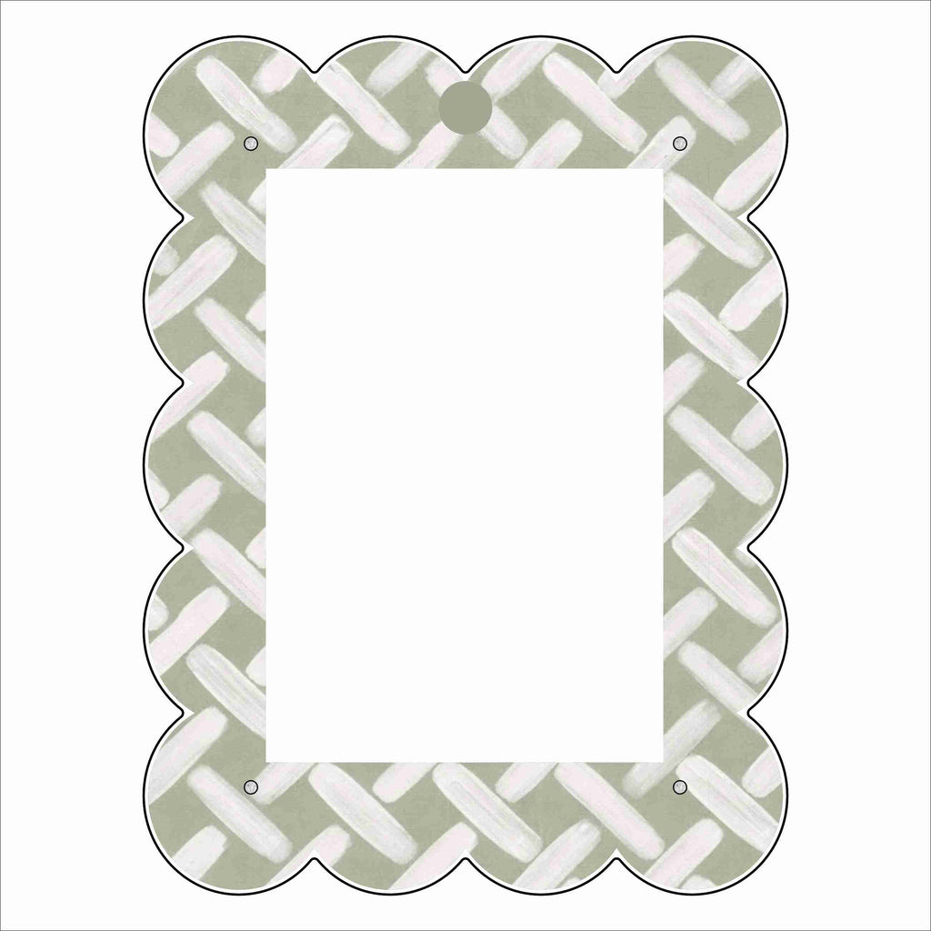 LFA-251 Green Wicker Portrait Magnet Frame | 0.25Acrylic Picture Frame