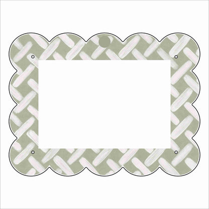 LFA-252 Green Wicker Landscape Magnet Frame  | 0.25Acrylic Picture Frame