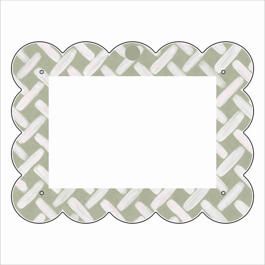 LFA-252 Green Wicker Landscape Magnet Frame  | 0.25Acrylic Picture Frame