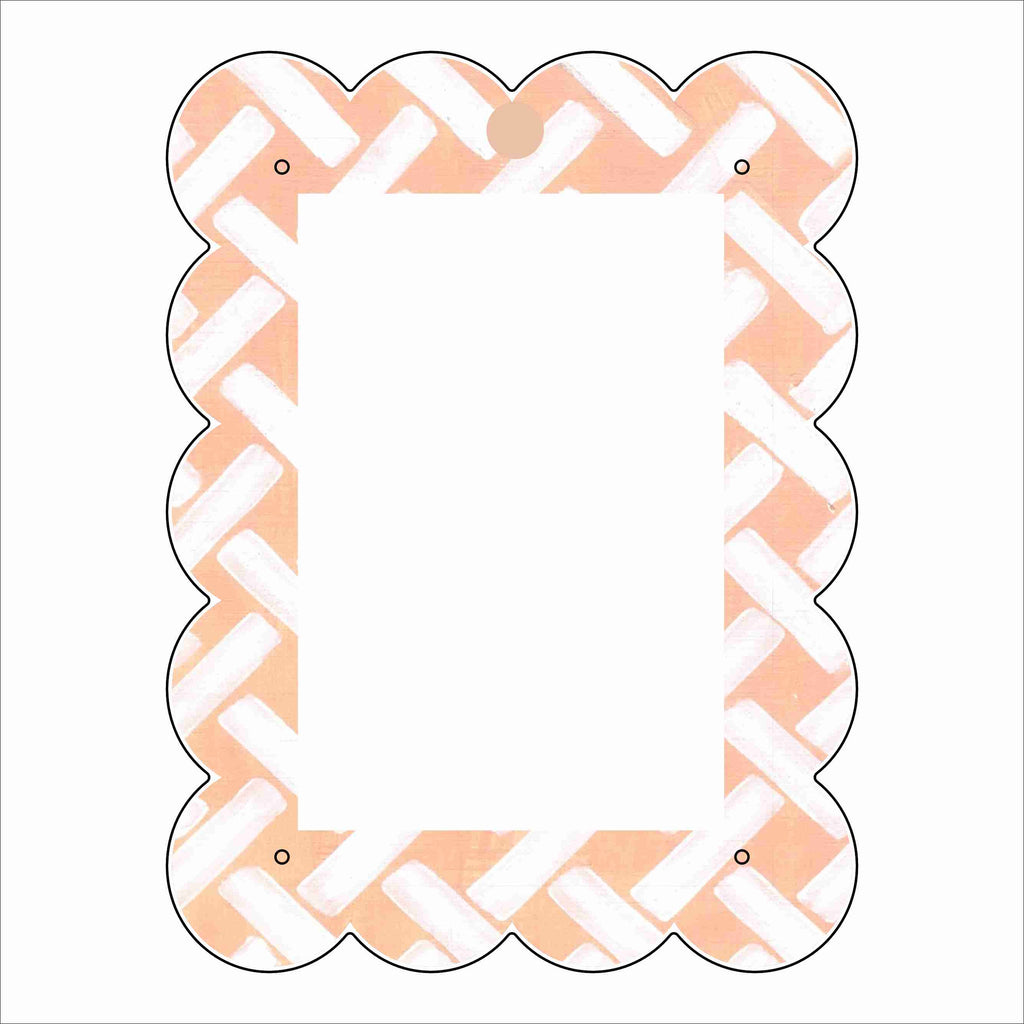 LFA-253 Orange Wicker Portrait Magnet Frame | 0.25Acrylic Picture Frame