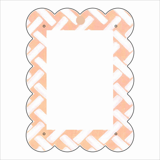 LFA-253 Orange Wicker Portrait Magnet Frame | 0.25Acrylic Picture Frame