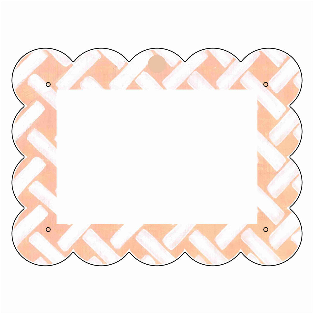 LFA-254 Orange Wicker Landscape Magnet Frame  | 0.25Acrylic Picture Frame
