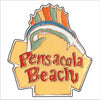 LFA-264 Pensacola Beach Sign Coaster | 0.25Acrylic Coaster with Clear Bumpers | Set of 4