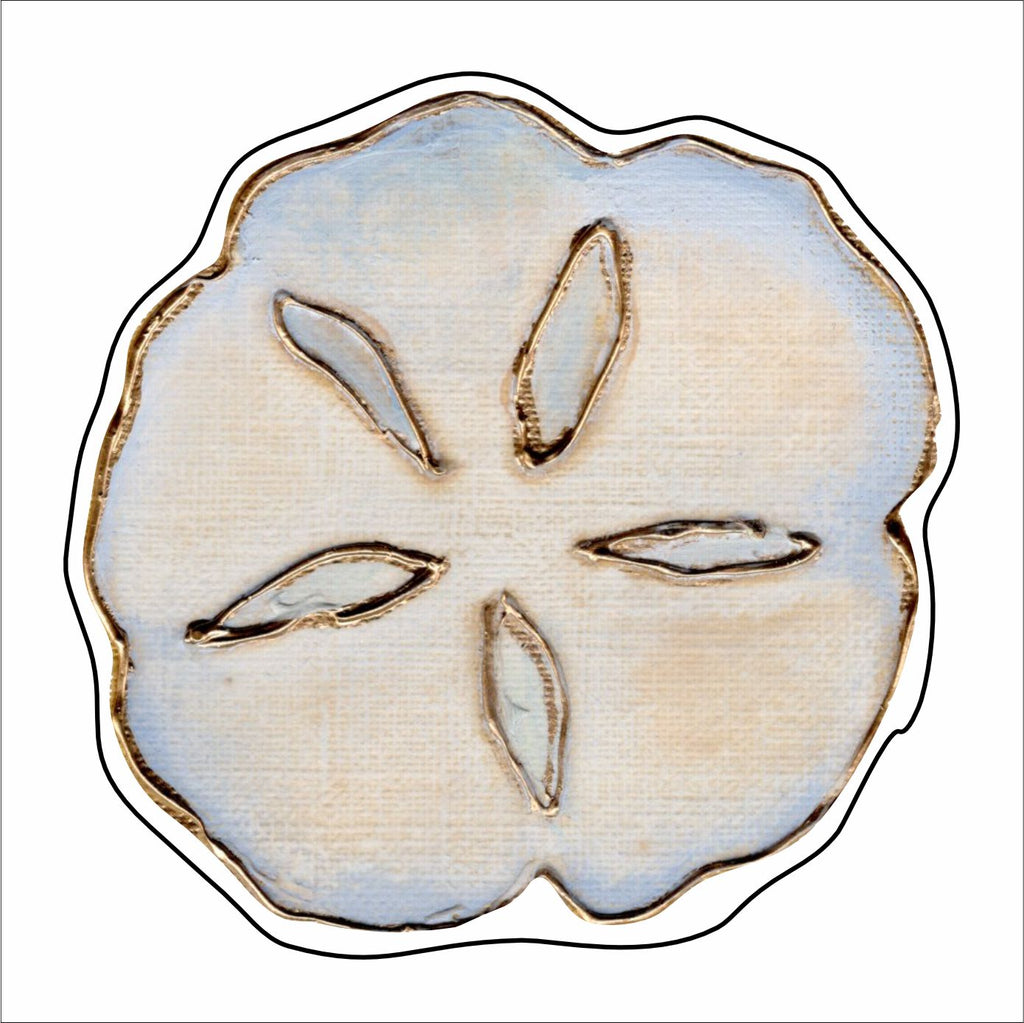 LFA-268 Sand Dollar Coaster | 0.25Acrylic Coaster with Clear Bumpers | Set of 4