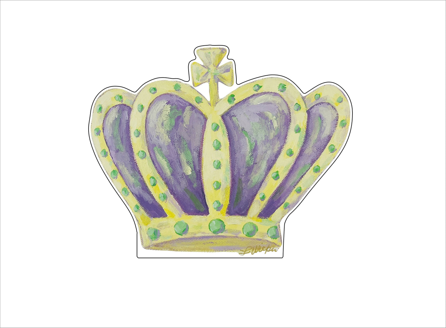 LFW-007  Mardi Gras Crown | 0.75Acrylic Contour |