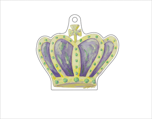 LFW-009  Mardi Gras Crown Ornament | 0.25Acrylic Ornament |