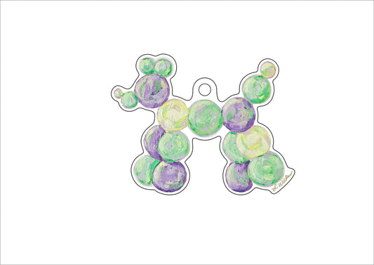 LFW-012 NOLA Bead Dog Ornament | 0.25Acrylic Ornament |