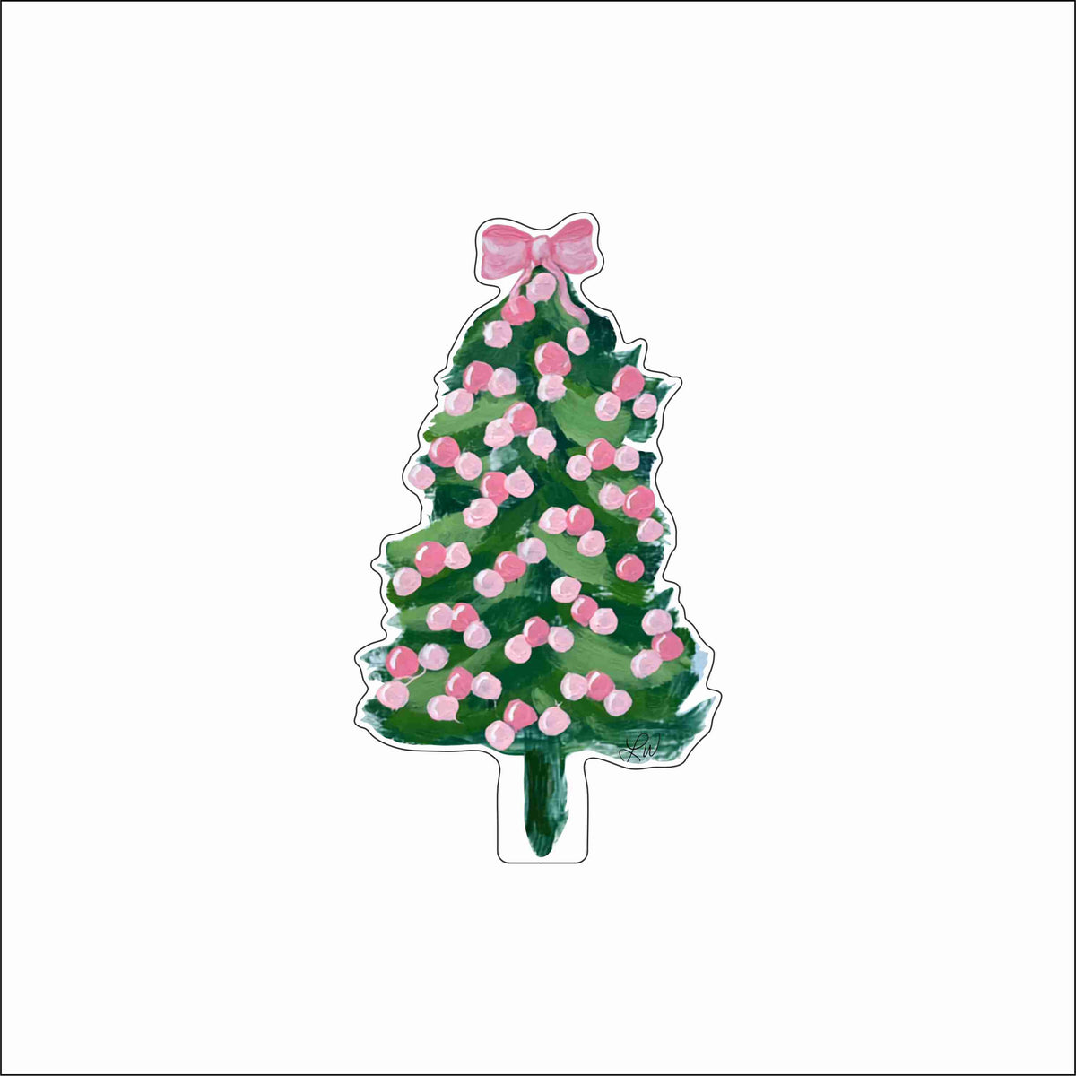LFW-014 Pink Christmas Tree | 0.75Acrylic Contour