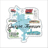 Jackson TN Ornament | 0.25in. Acrylic Ornament | Single