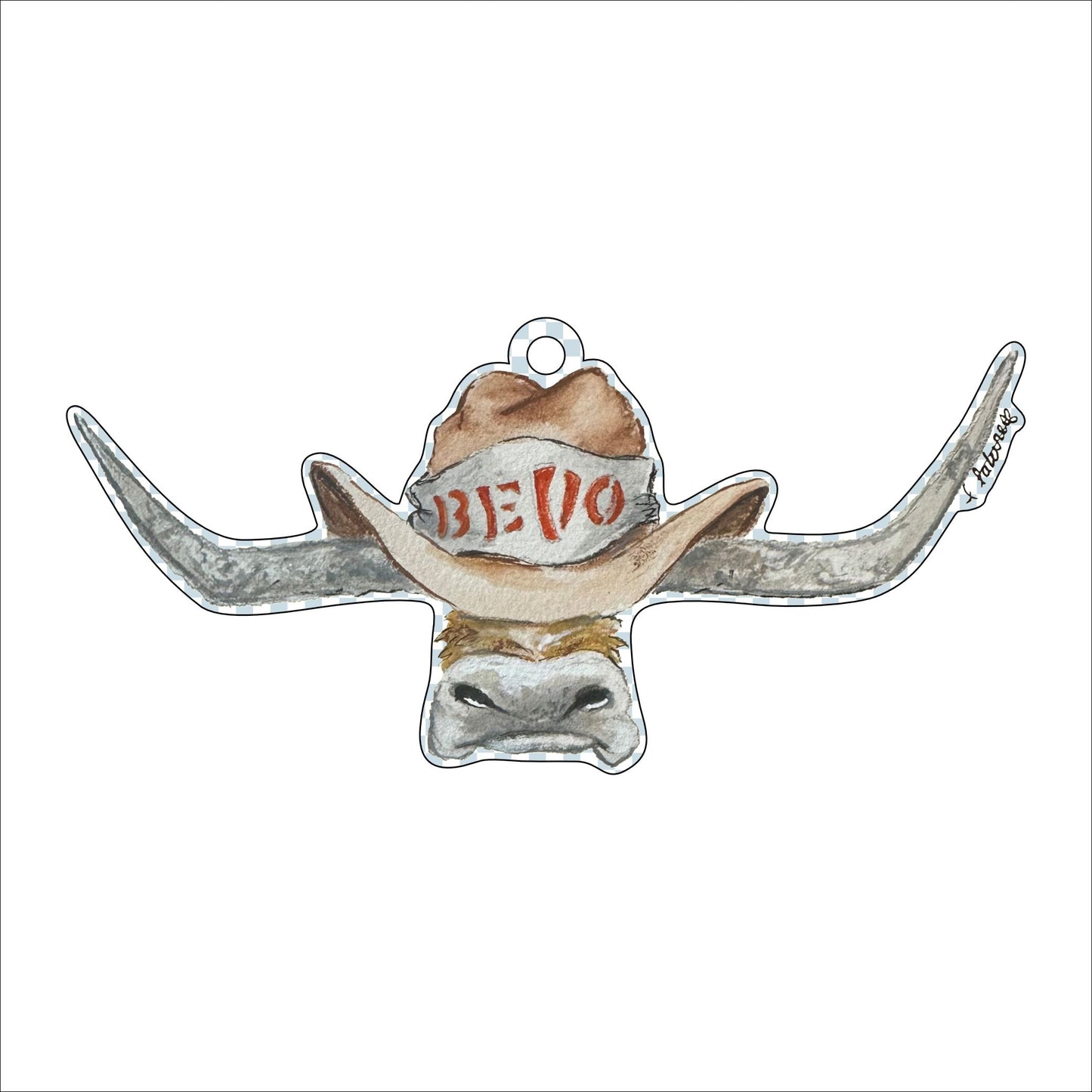 LLA-007 Bevo Ornament  | 0.25in. Acrylic Ornament | Case (any 10+)