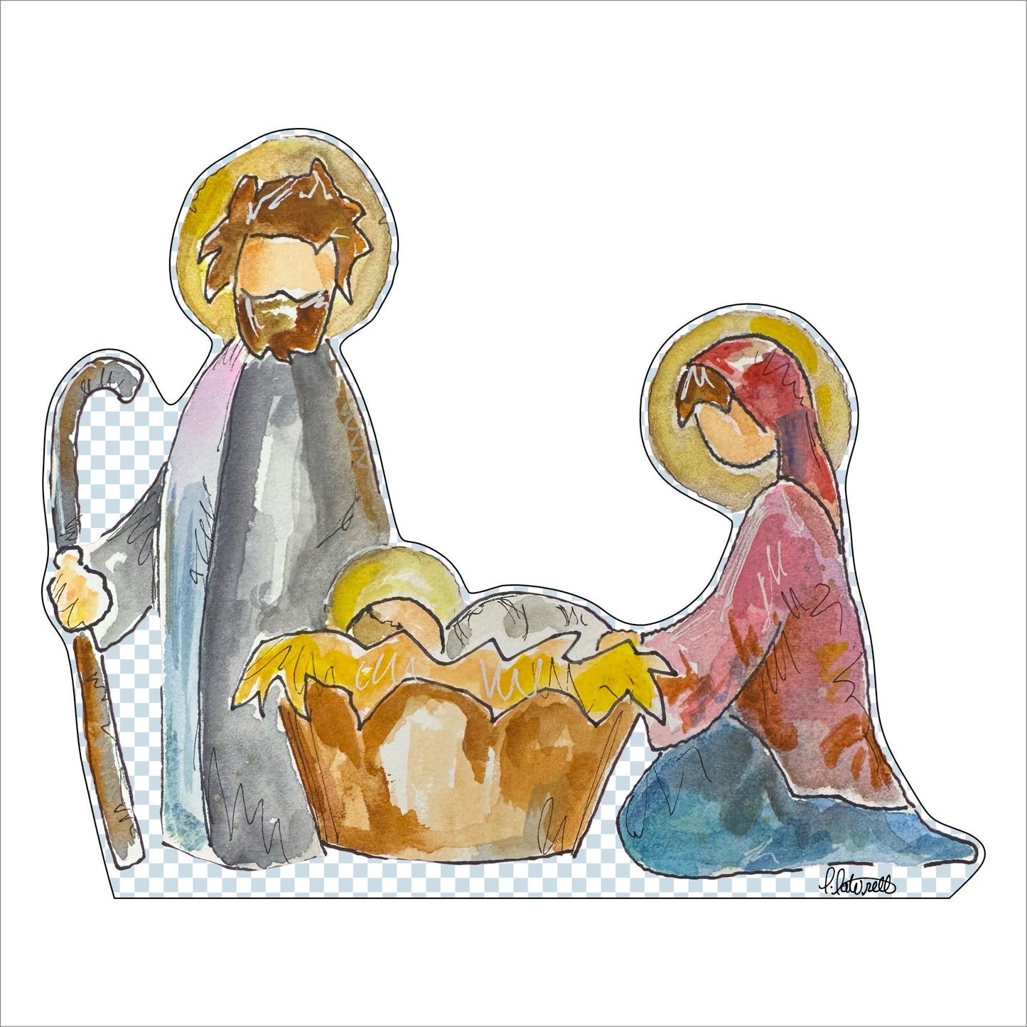 LLA-008 Holy Family | 0.75in. Acrylic Cutout | Case (any 10+)