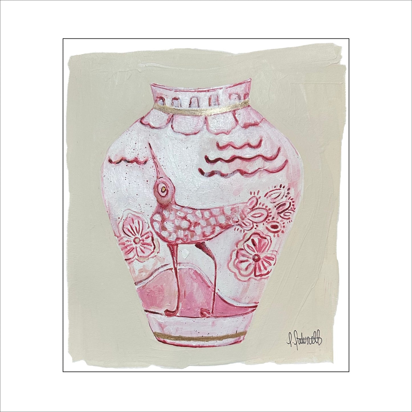 LLA-009 Pink Vase | 0.75in. Acrylic Cutout | Case (any 10+)