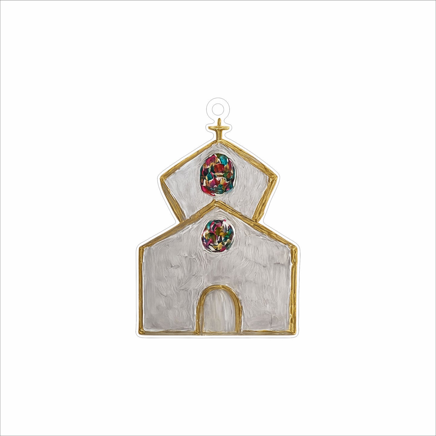 LDC-007 Stained Glass Window Tiered Church Ornament | 0.25Acrylic Ornament