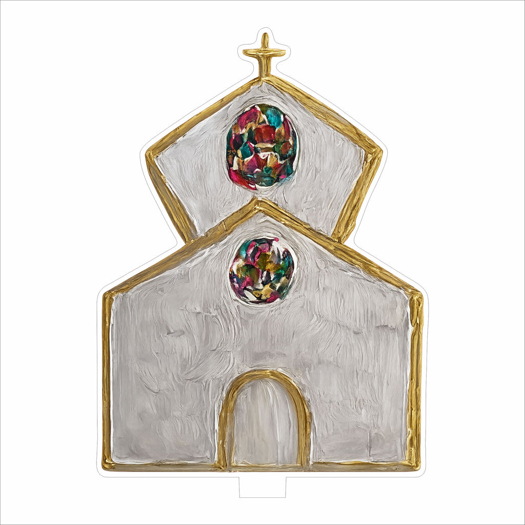 LDC-008 Stained Glass Window Tiered Church Standable | 0.25Acrylic Standable | Case of 4