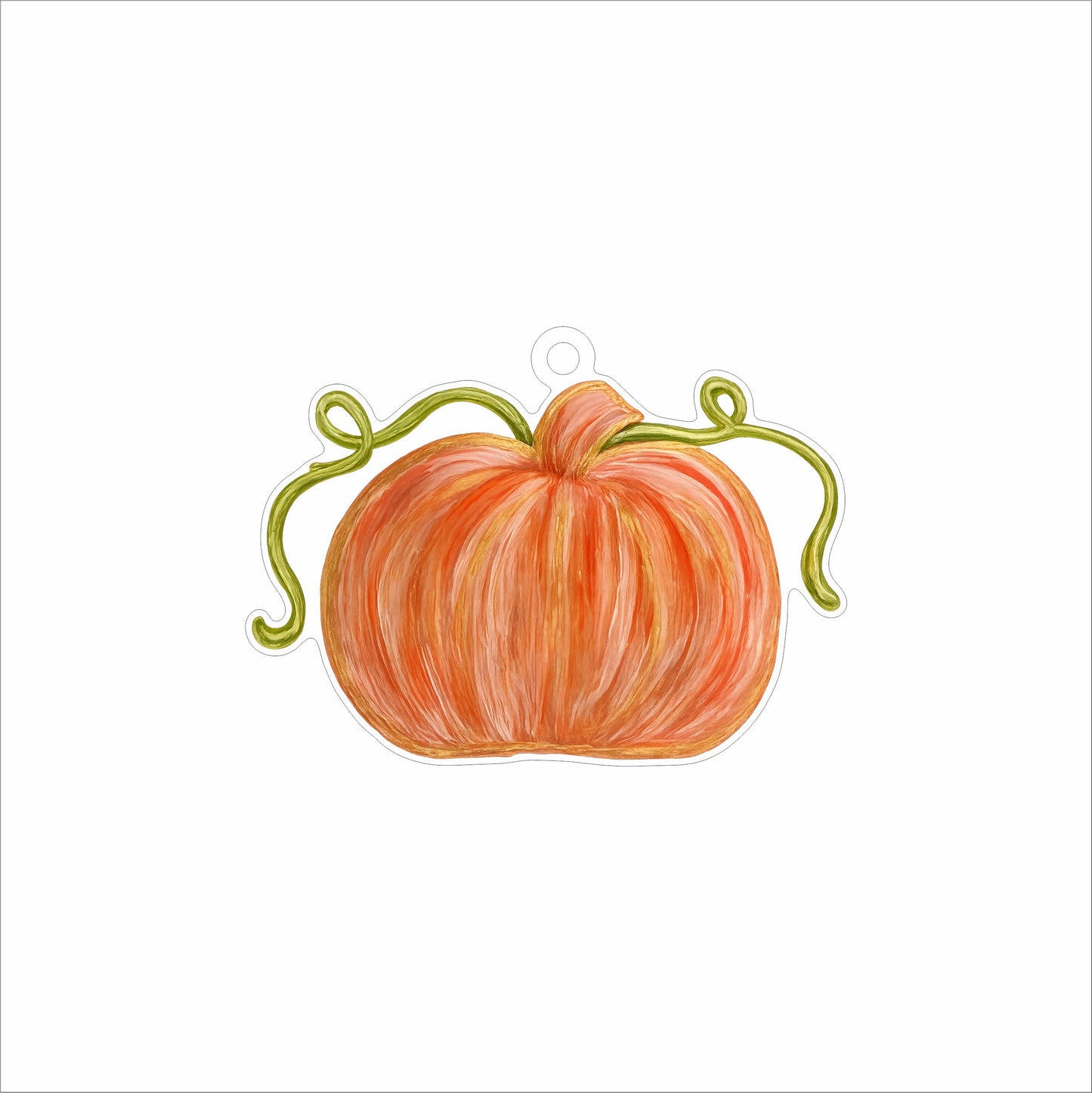 LDC-015 Traditional Pumpkin Ornament | 0.25Acrylic Ornament