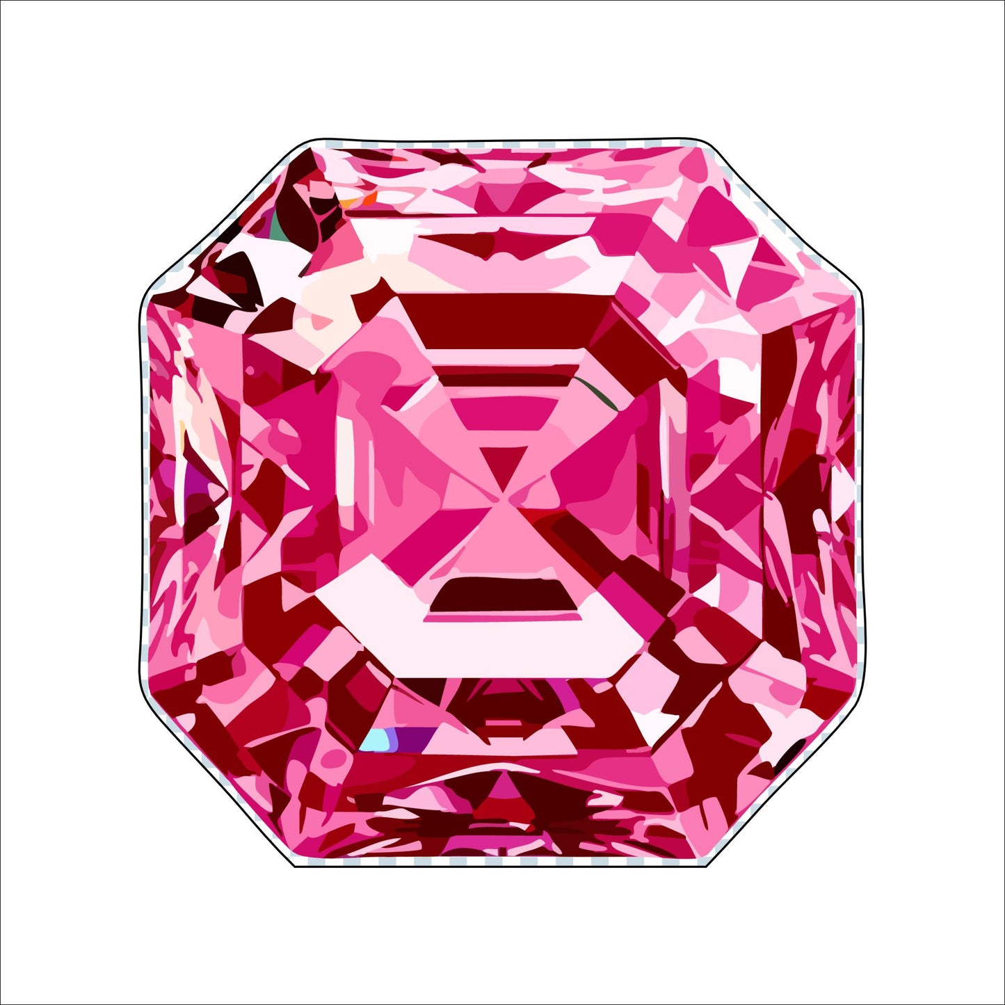 Gemstone Pink | 0.75in. Acrylic Cutout 4.5x4.5 | Case (any 10+)