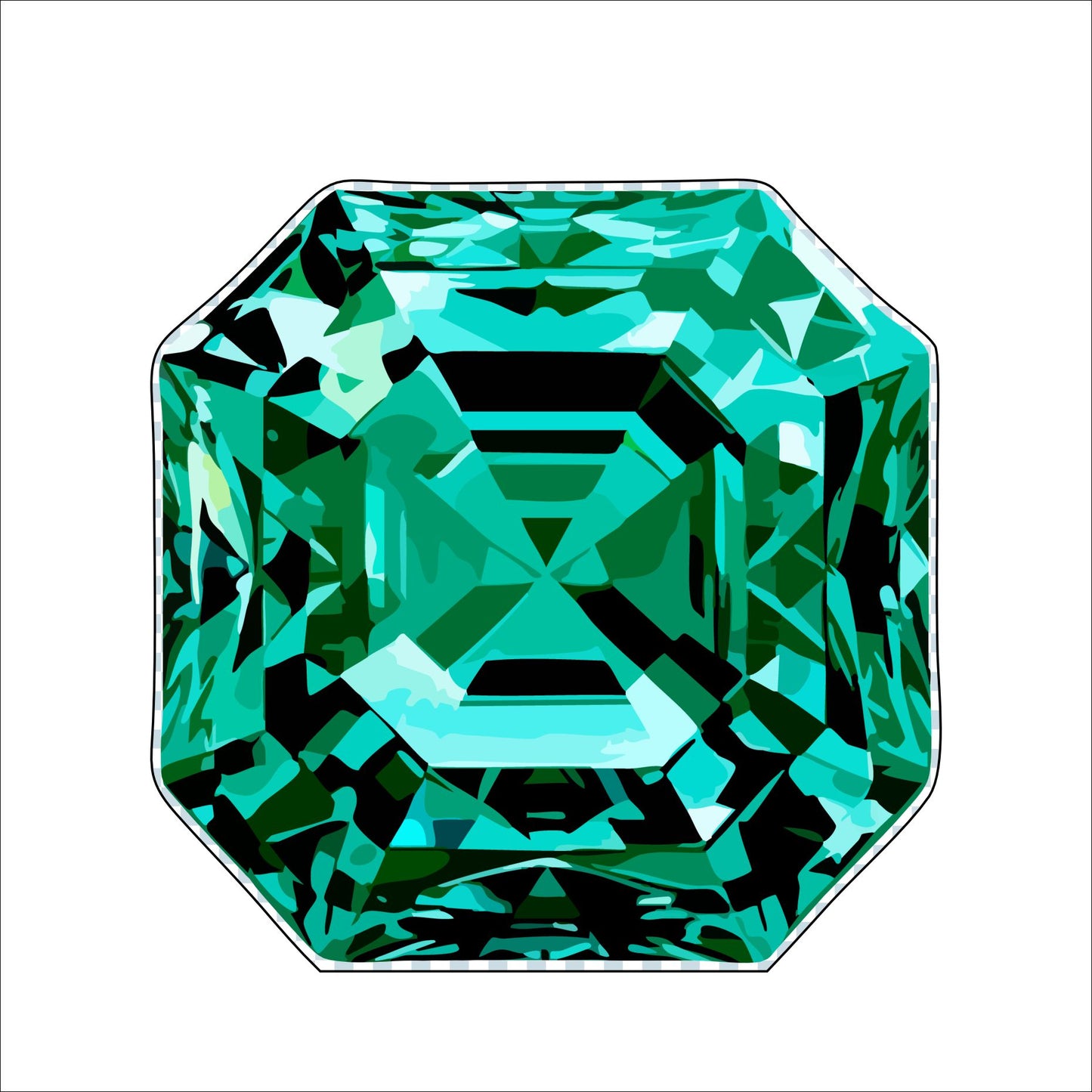 Gemstone Green | 0.75in. Acrylic Cutout 4.5x4.5 | Case (any 10+)