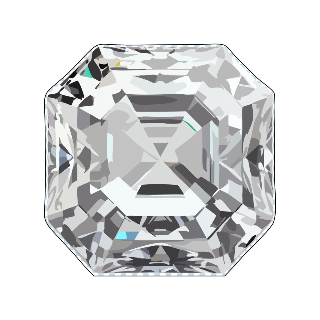 Silver Gemstone Coaster | 0.25" Acrylic With Cork | Pack of 4