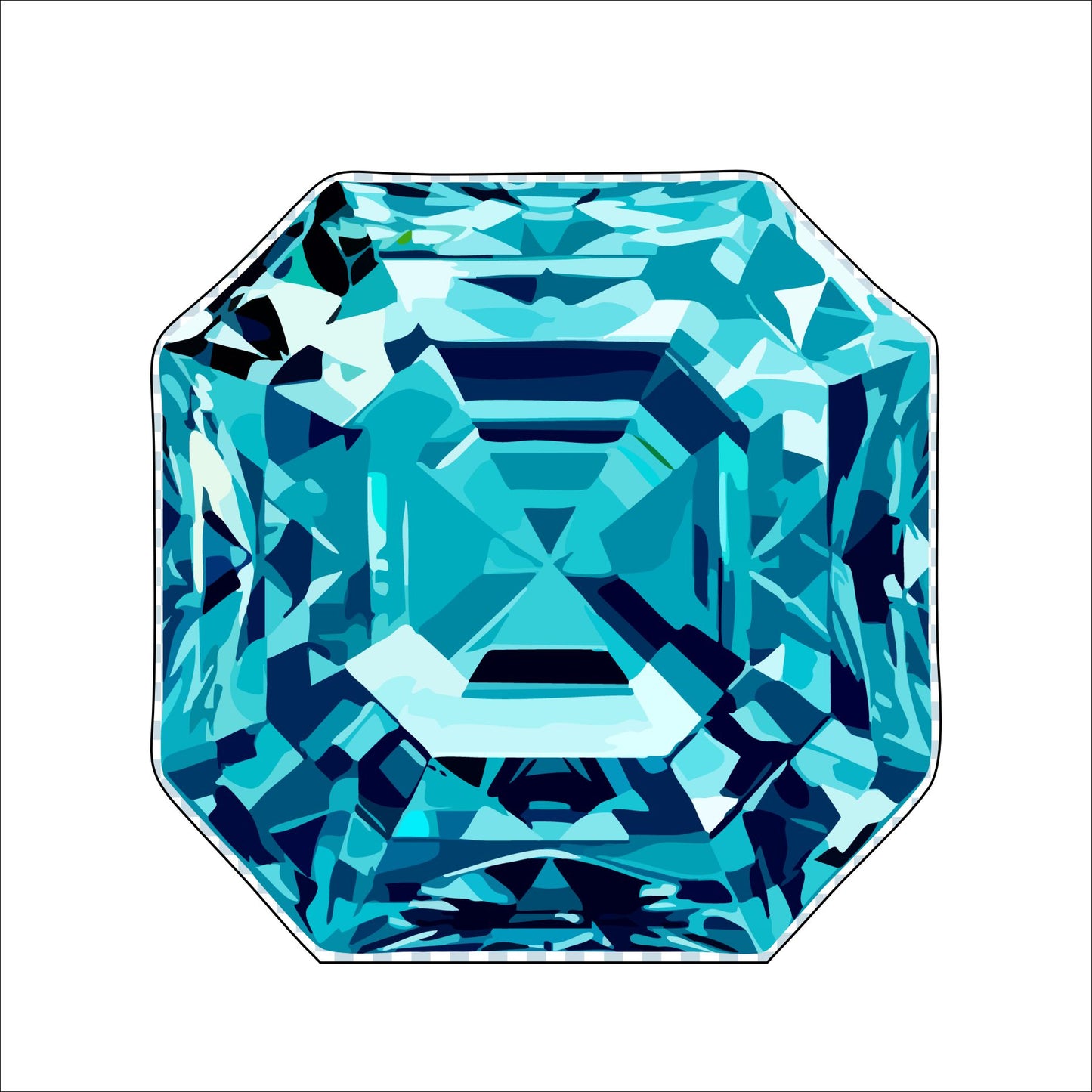 Gemstone Teal | 0.75in. Acrylic Cutout 4.5x4.5 | Case (any 10+)