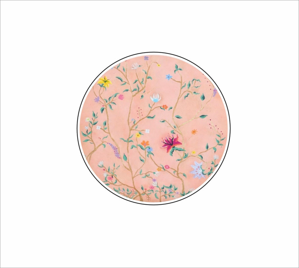 LMB-015 Floral Fantasy Coasters | 0.25Acrylic Coaster with Clear Bumpers | Set of 4