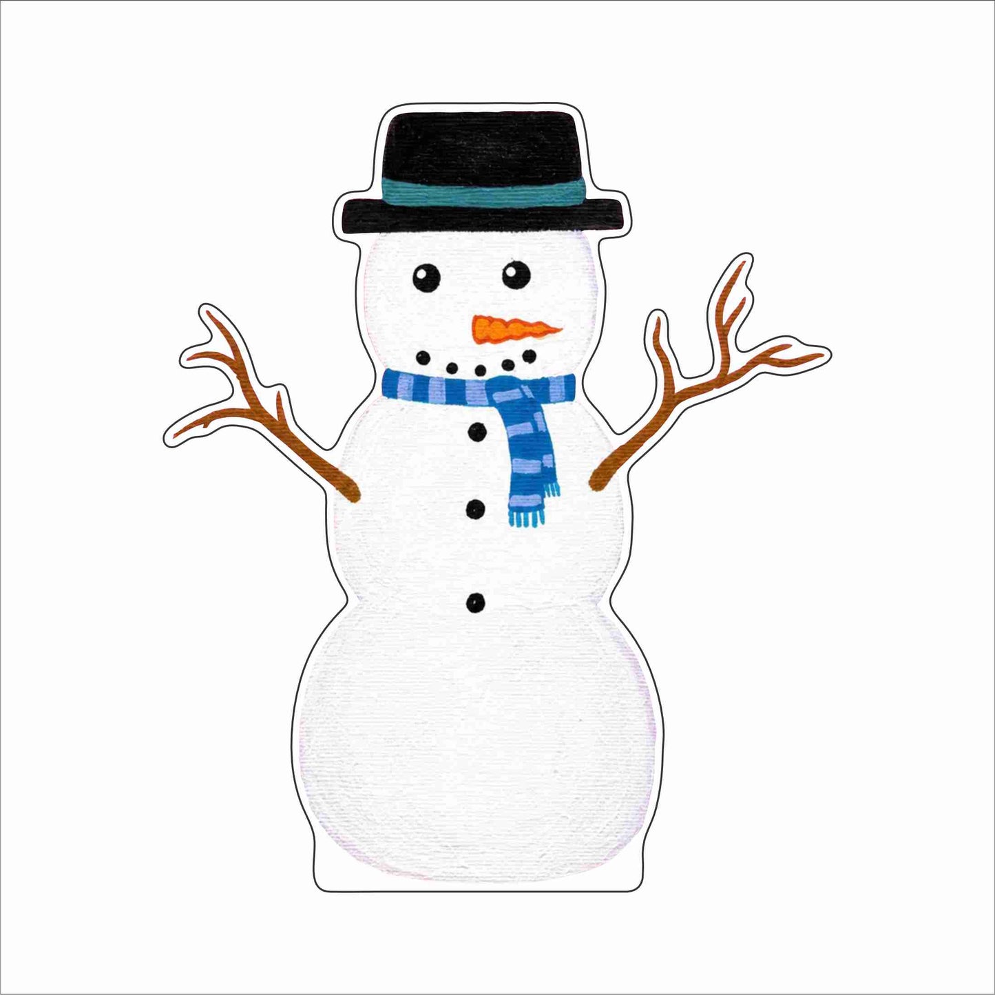 LMB-025 Smiling Snowman | 0.75Acrylic Contour