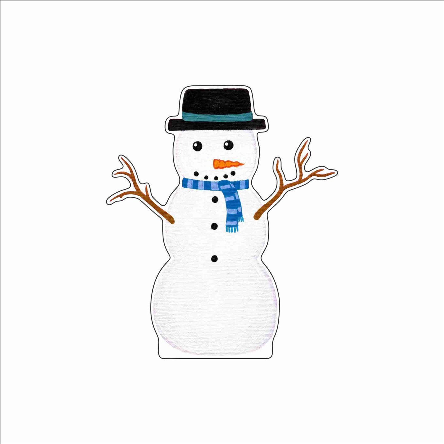 LMB-026 Smiling Snowman Mini | 0.50Acrylic Mini Contour