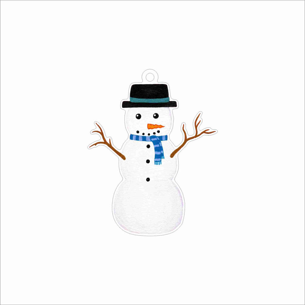LMB-027 Smiling Snowman Ornament | 0.25Acrylic Ornament