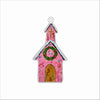 LNS-003 Pink Winter Church Ornament | 0.25Acrylic Ornament