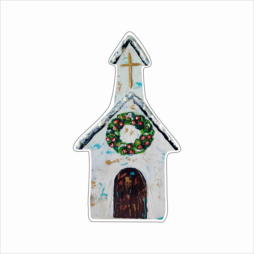 LNS-006 Winter Church White Large | 0.75Acrylic Contour