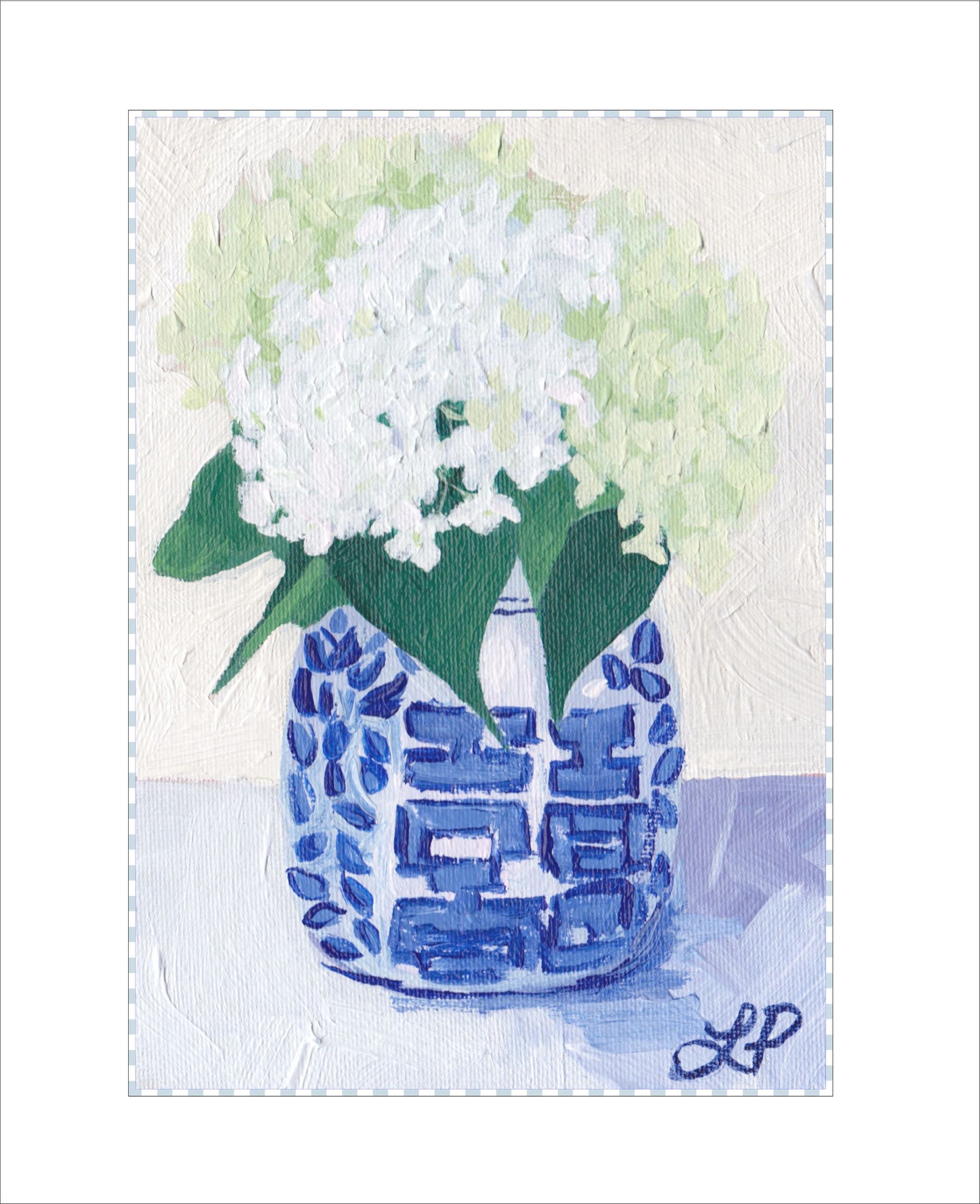 Blue Vase with Flowers | 0.75in. Acrylic Cutout 5x7 | Single