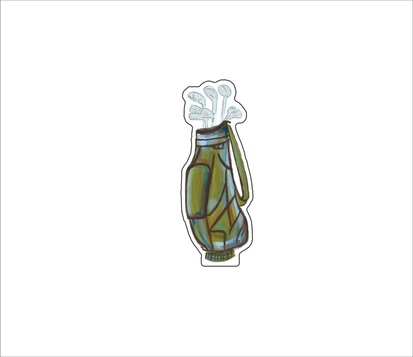 LTA-008 Blue Golf Bag Mini | 0.50Acrylic Mini |