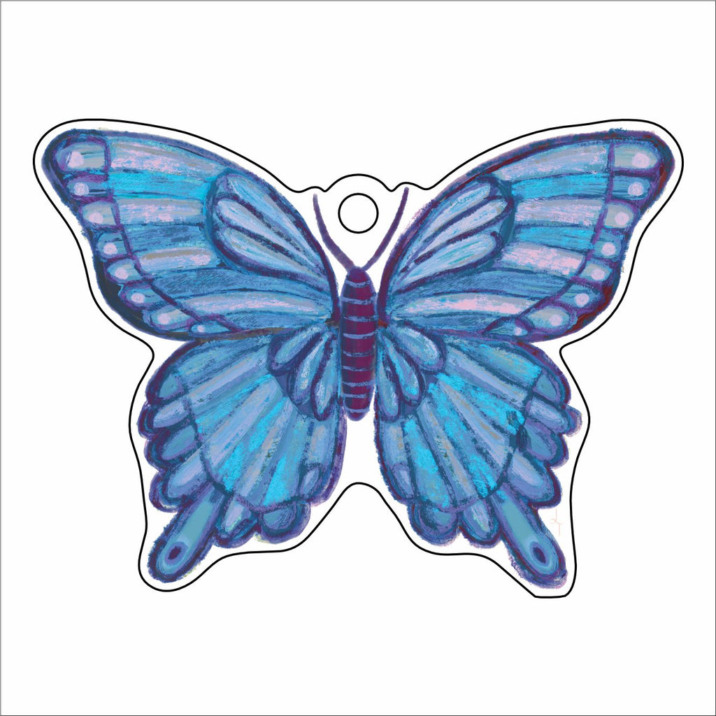 LTA-016 Purple Butterfly Ornament | 0.25Acrylic Ornament |