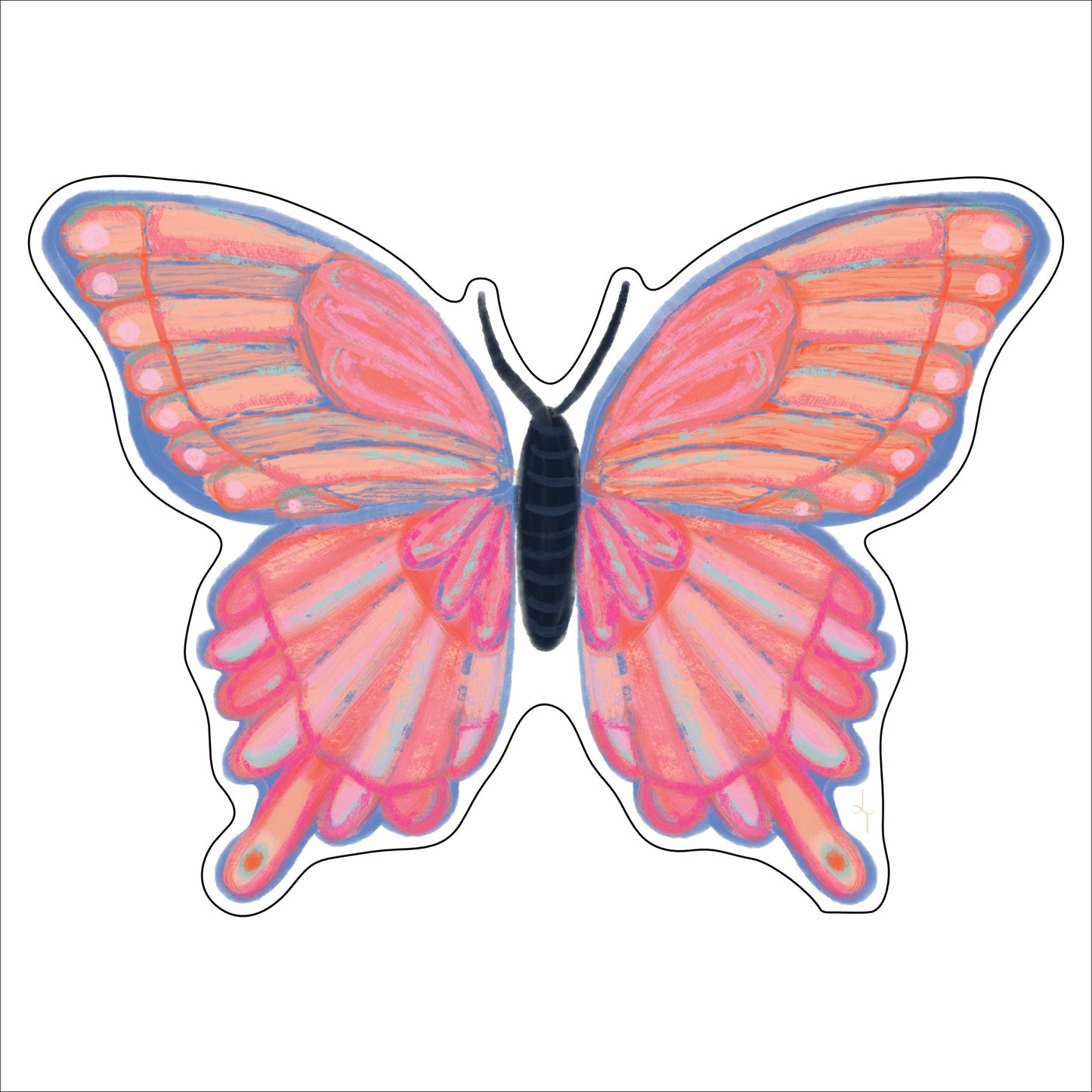 LTA-018 Pastels Butterfly Mini | 0.50Acrylic Mini |