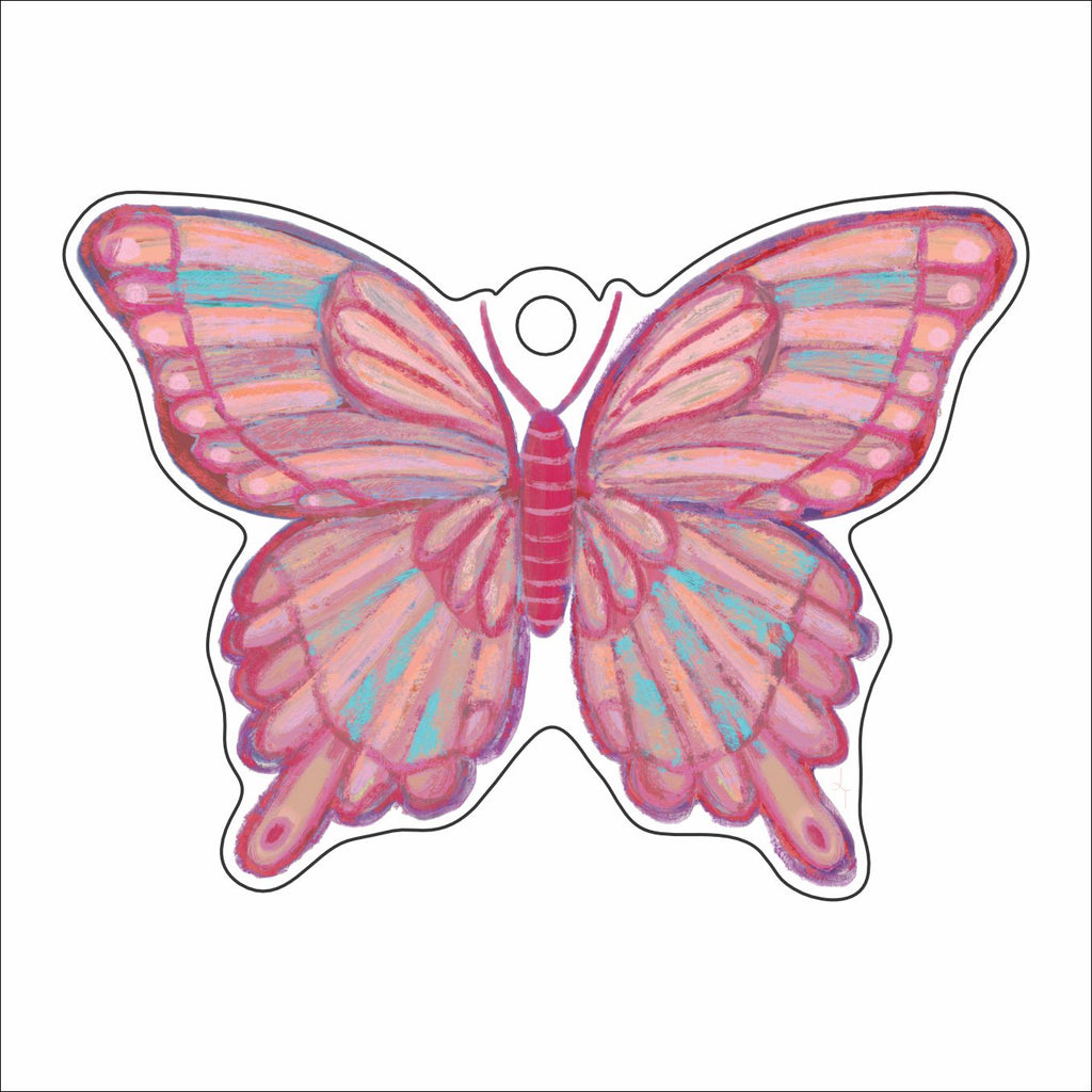 LTA-025 Pink Butterfly Ornament | 0.25Acrylic Ornament |