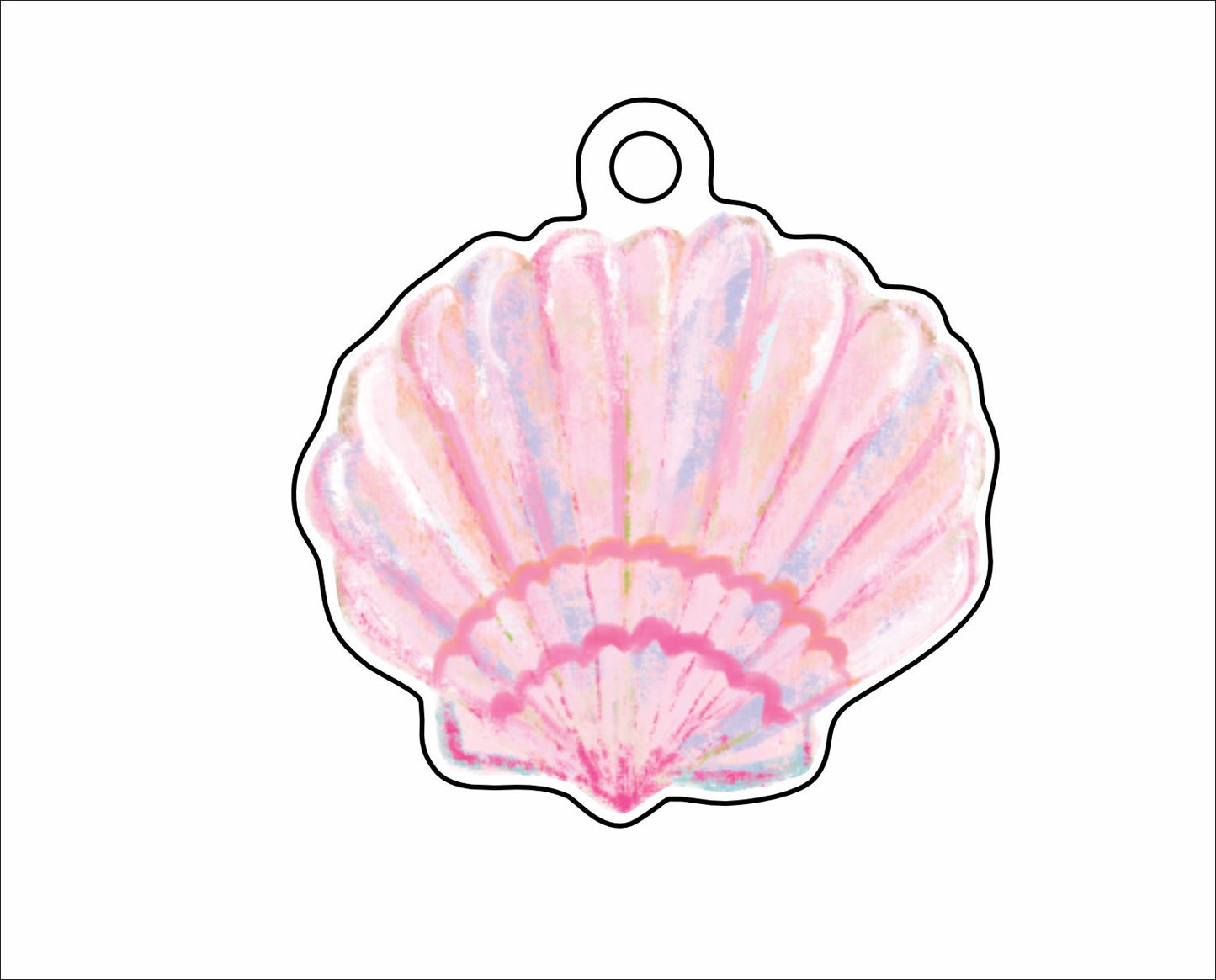 LTA-040 Pastel Seashell Ornament | 0.25Acrylic Ornament |