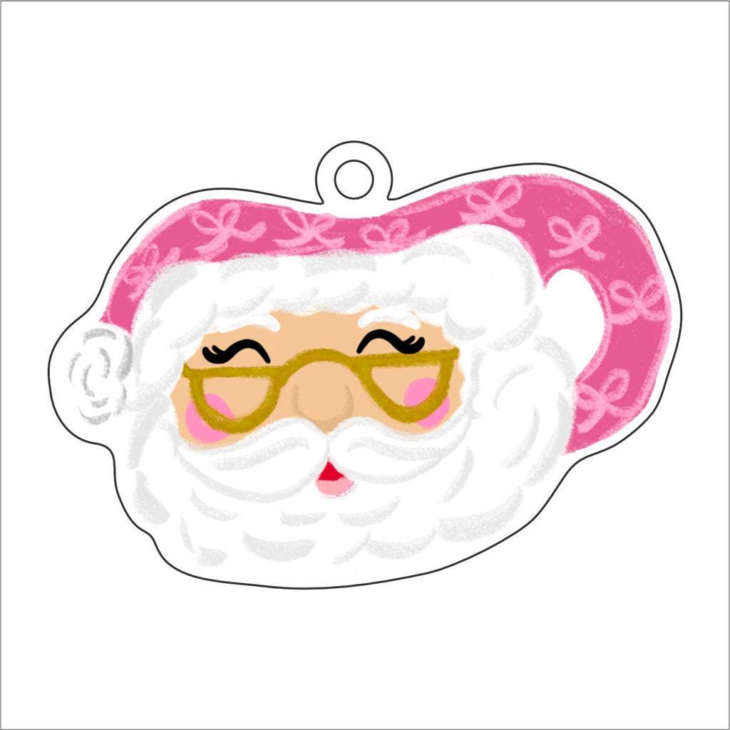 LTA-053  Santa Mug Ornament | 0.25Acrylic Ornament |