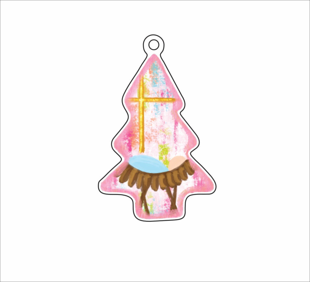 LTA-062 Pink Nativity Ornament | 0.25Acrylic Ornament |