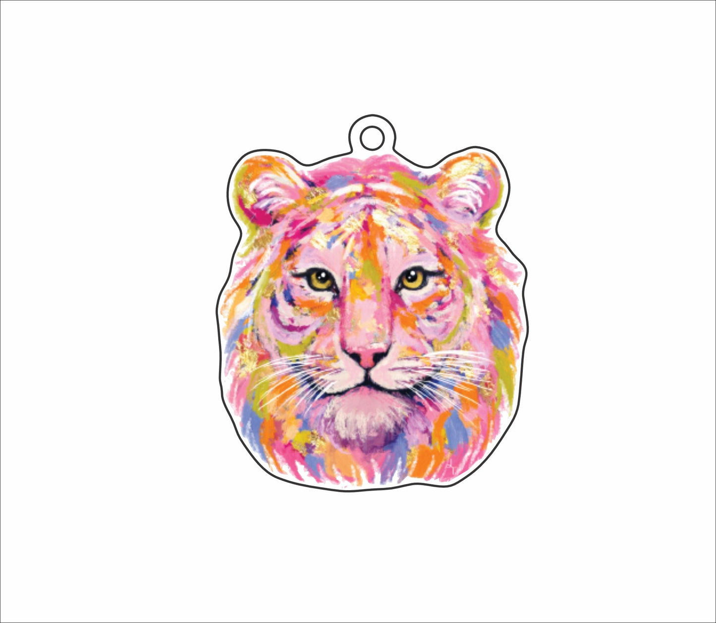LTA-064  Bright Tiger Ornament | 0.25Acrylic Ornament |