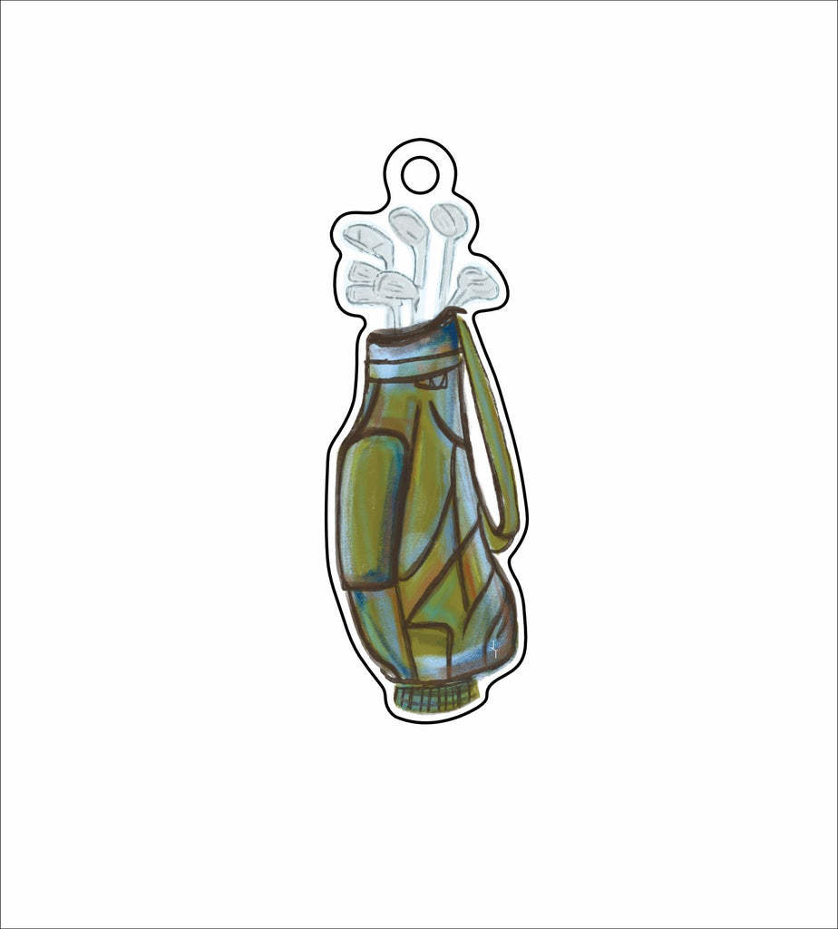 LTA-065 Blue Golf bag Ornament | 0.25Acrylic Ornament |
