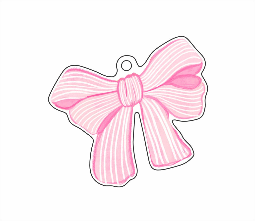 LTA-066  Pink Bow Ornament | 0.25Acrylic Ornament |