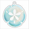 LTA-067  Blue Sand Dollar Ornament | 0.25Acrylic Ornament |