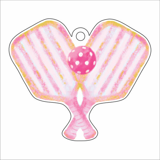 LTA-070  Pink Pickleball Ornament | 0.25Acrylic Ornament |