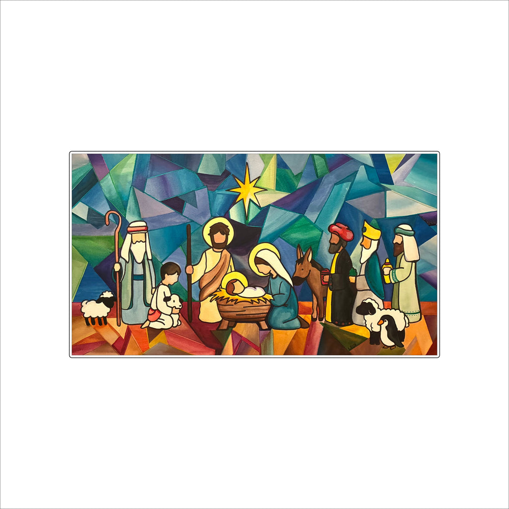LVA-007 Stained Glass Nativity | 0.75Acrylic Contour |