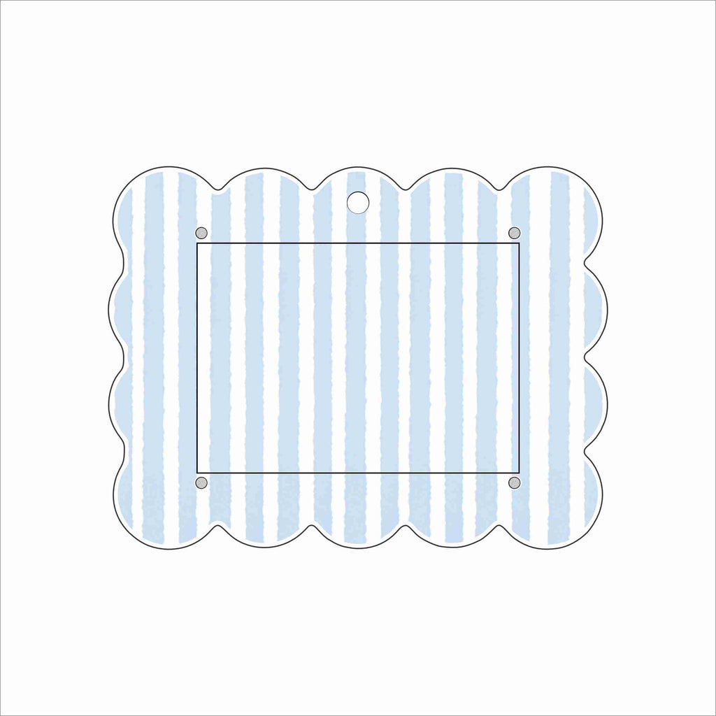LWA-011 EJ Stripe Ornament Photo Frame | 0.25Acrylic Picture Frame | Case of 5