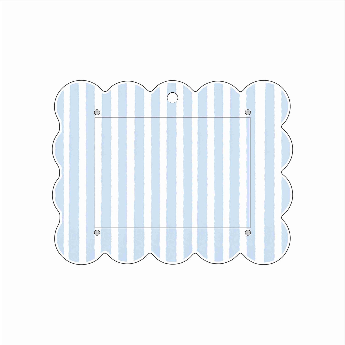 LWA-011 EJ Stripe Ornament Photo Frame | 0.25Acrylic Picture Frame | Case of 5